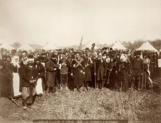 Russische Pilger am Jordan, Vorbereitung auf die Epiphanie-Feier, 1898-1911